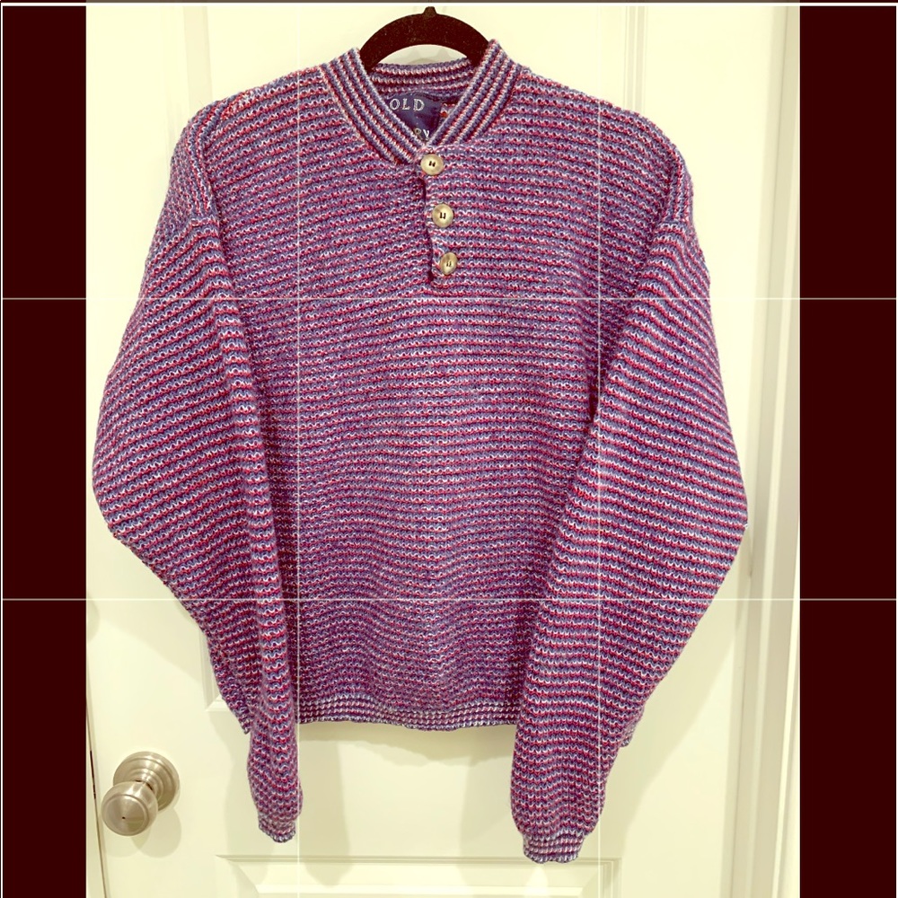 VINTAGE OLD GLORY SWEATER Red White Blue Stripes